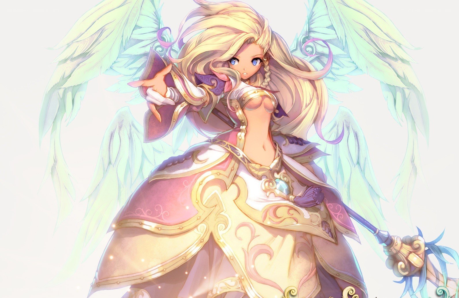 angelic warrior with wings