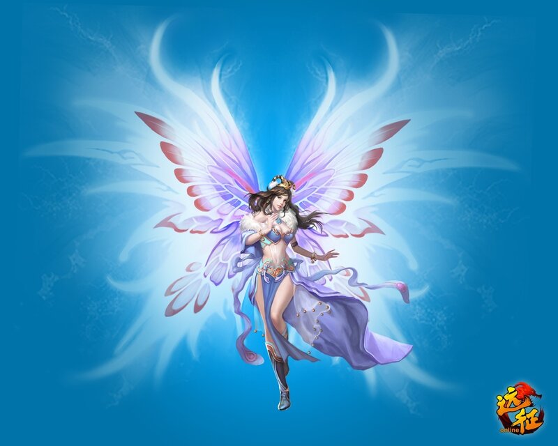 angelic warrior with wings