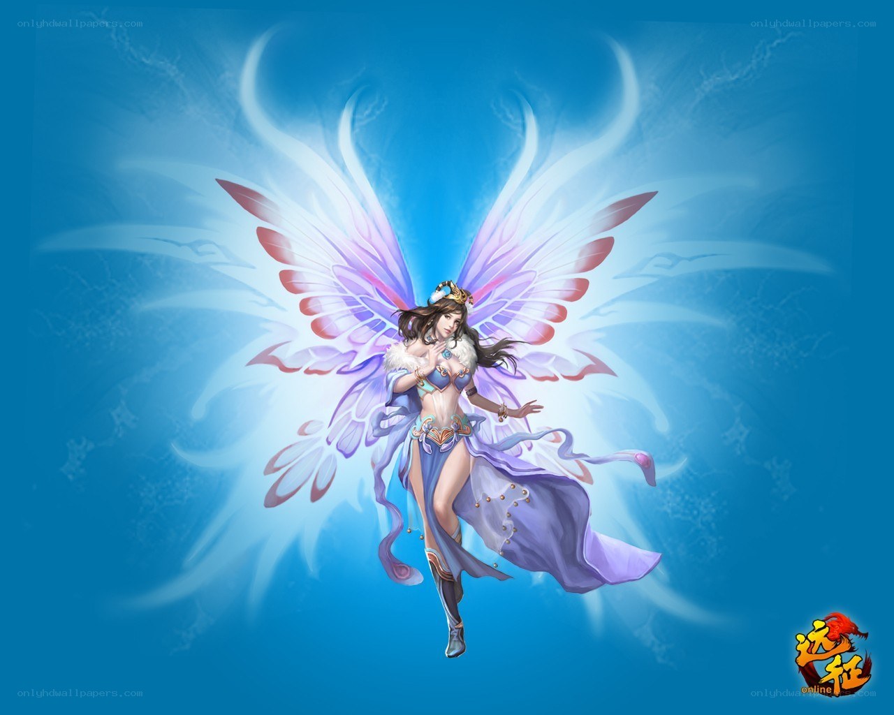 angelic warrior with wings