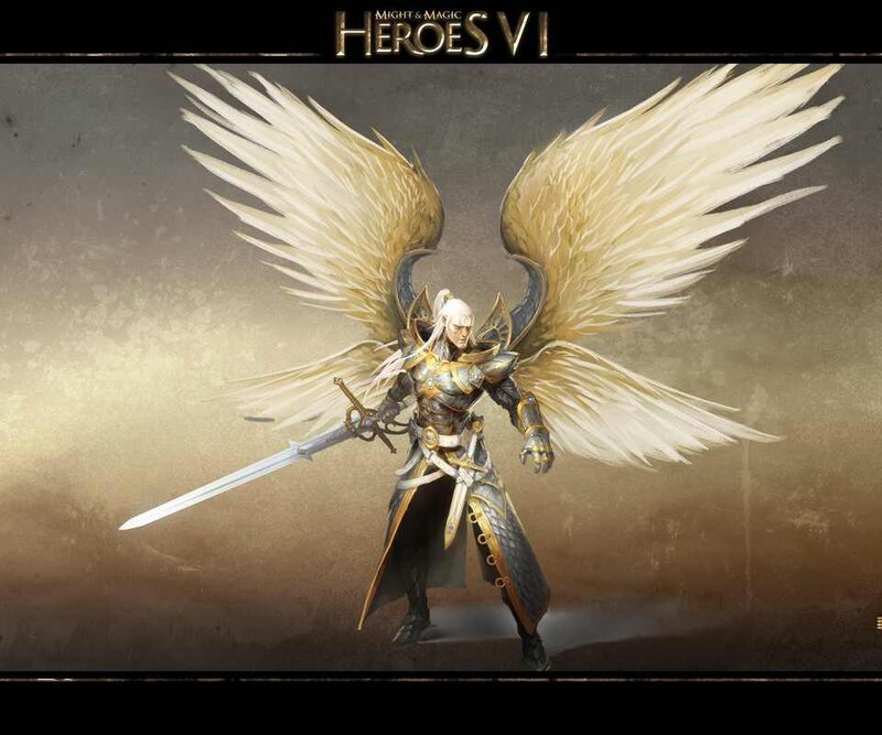 Angelic Warrior with Wings — Gold, Dramatic, Digital Art