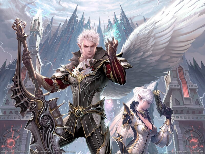 Angelic Warrior with Wings — White, Dramatic, Digital Art, Sword