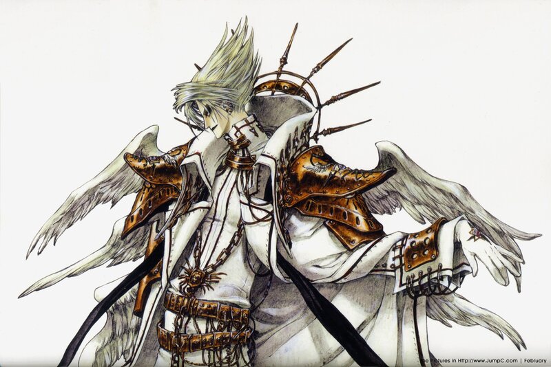 Angelic Warrior with Wings — White, Dramatic, Manga, Armor