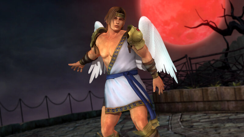 Angelic Warrior with Wings — White, Dramatic, Night, 3d Render