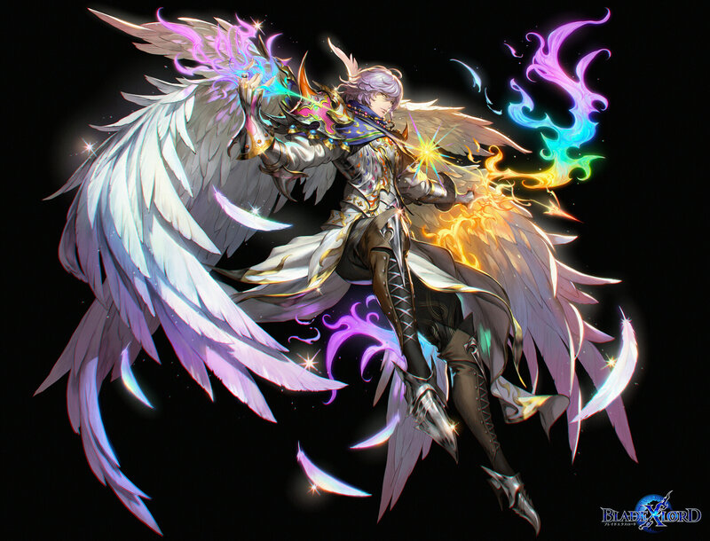 Angelic Warrior with Wings — White, Dramatic, Night, Digital Art, Magic