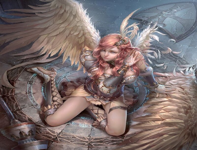 Angelic Warrior Woman — Brown