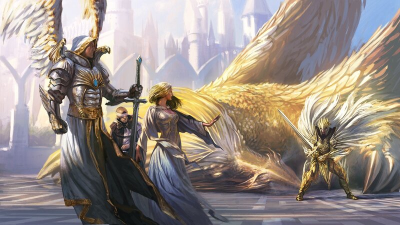 Angelic Warriors and Dragon