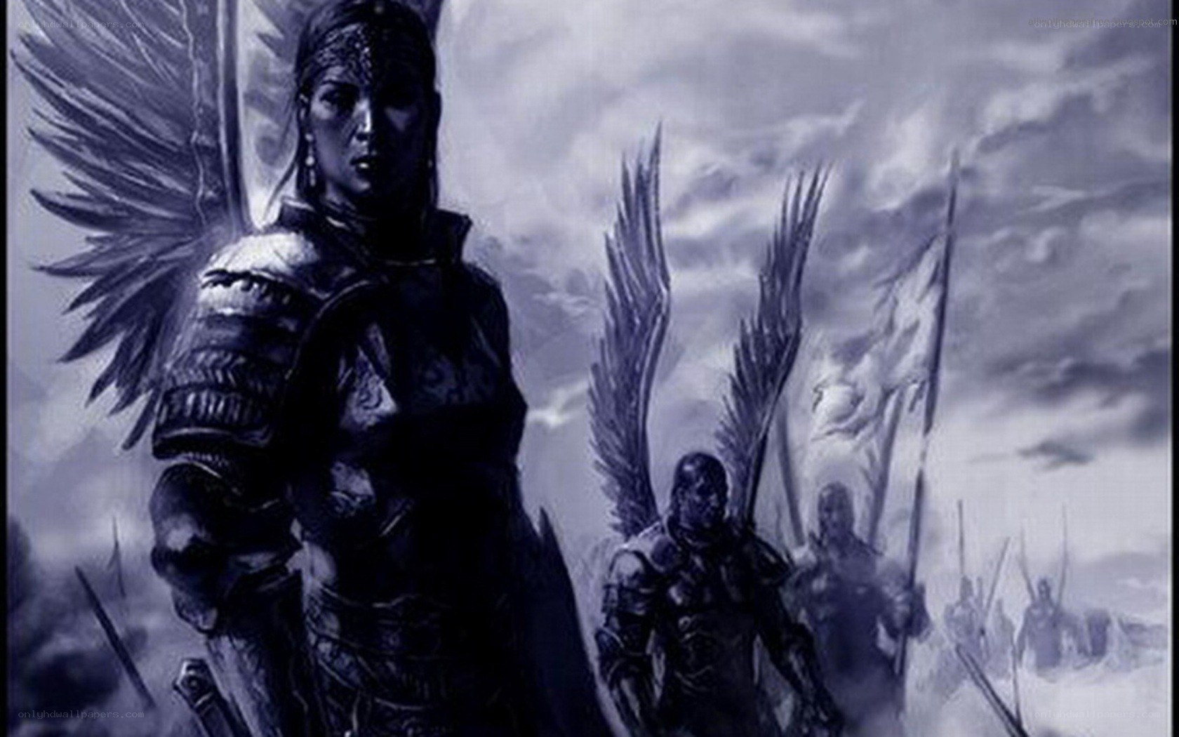 angelic warriors in battle