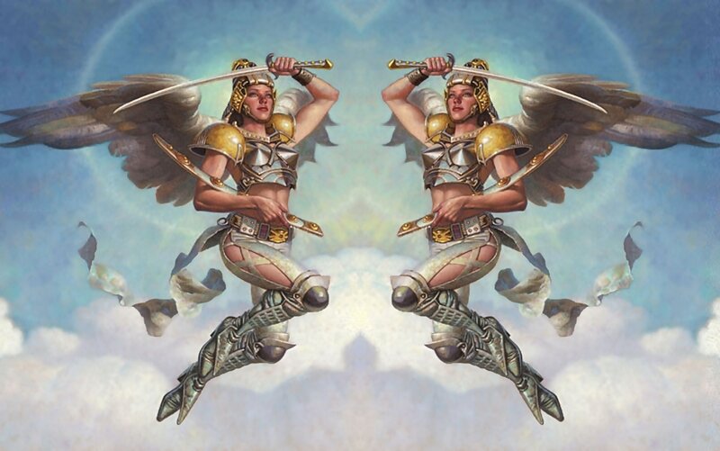 angelic warriors in flight