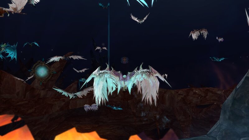 angelic wings in a dark realm