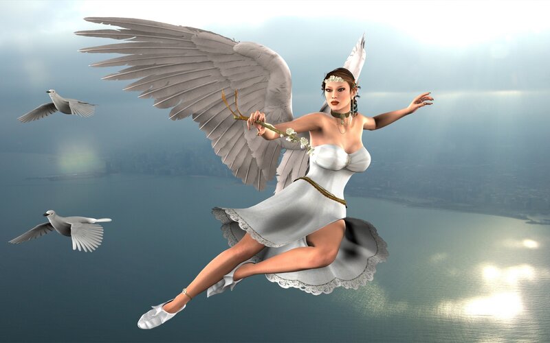 Angelic Woman Flying