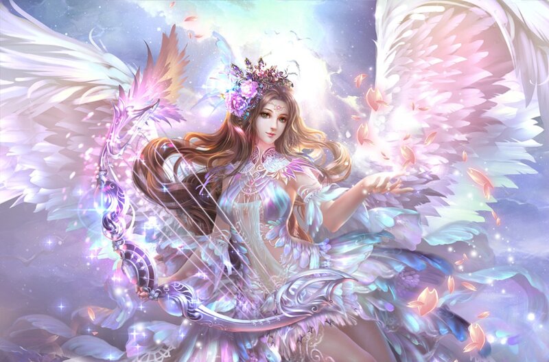 Angelic Woman with Bow