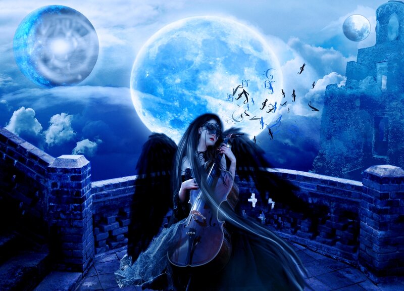 Angelic Woman with Cello