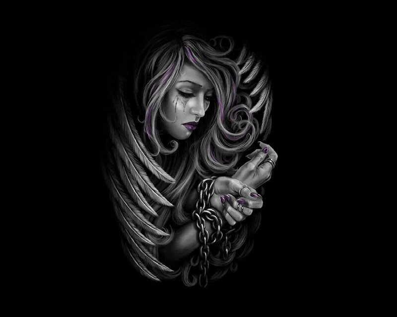 Angelic Woman with Chains