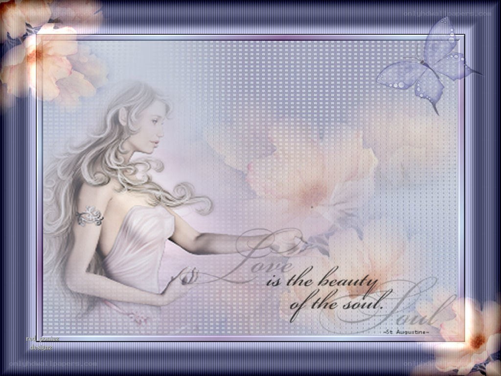 angelic woman with quote