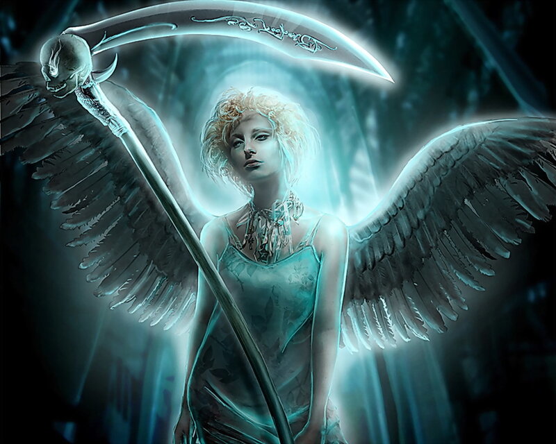 Angelic Woman with Scythe