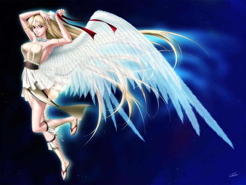 angelic woman with wings