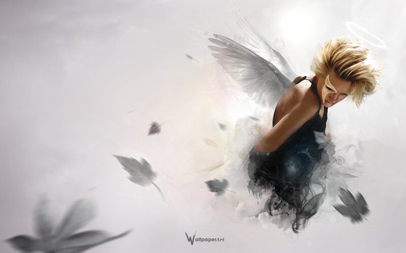 angelic woman with wings