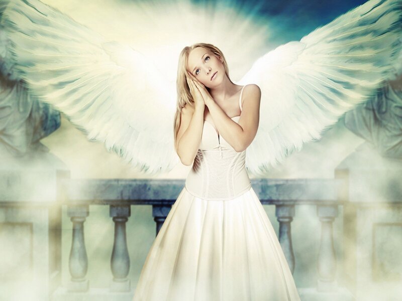 angelic woman with wings