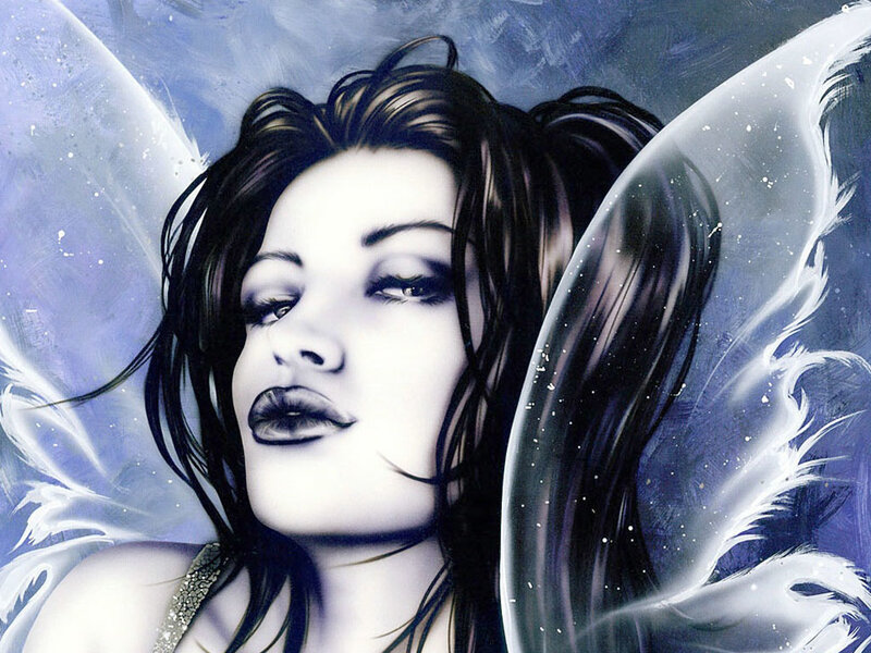 angelic woman with wings
