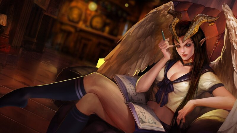 Angelic Woman with Wings — Brown, Dramatic, Night, Digital Art