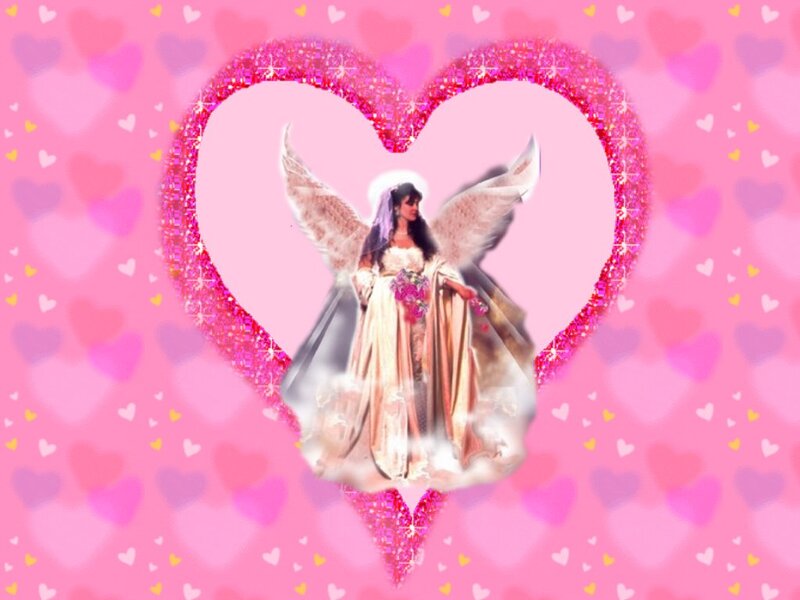 Angelic Woman with Wings — Pink, Romantic