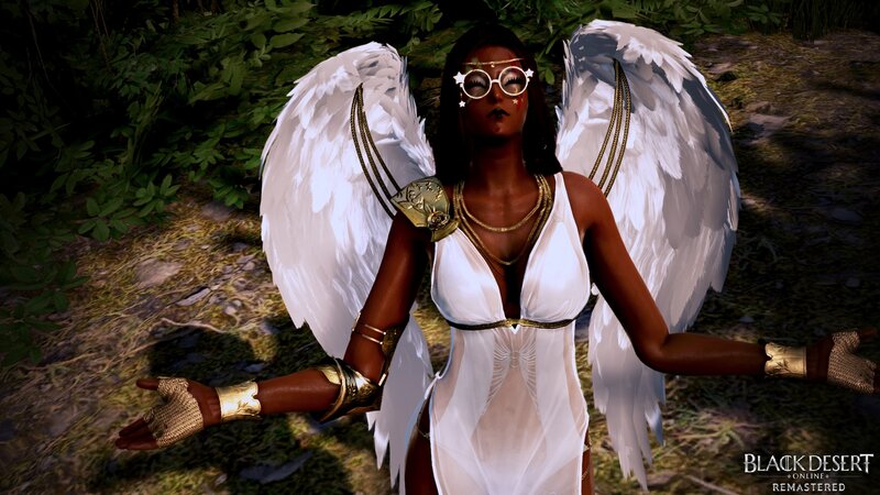 Angelic Woman with Wings — White, Dramatic, Afternoon, 3d Render