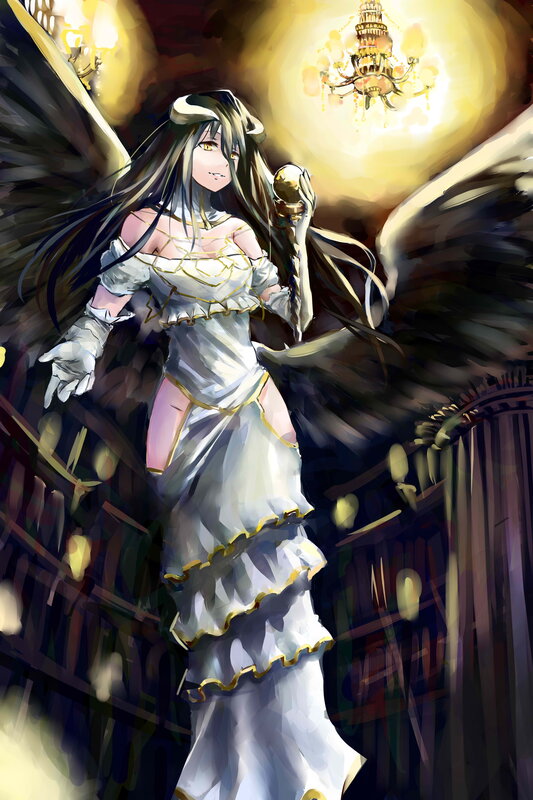Angelic Woman with Wings — White, Dramatic, Anime