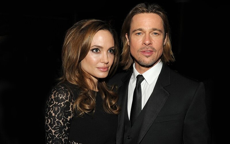 Angelina Jolie and Brad Pitt — Black