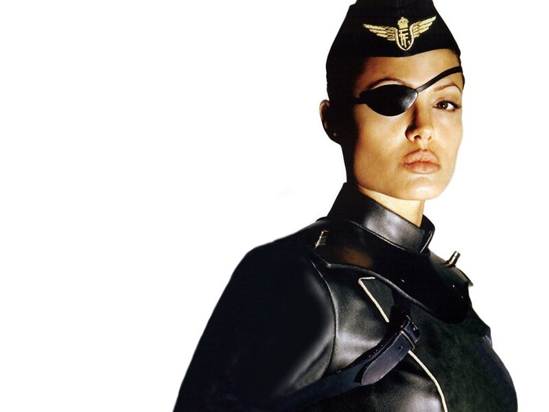 Angelina Jolie as a soldier
