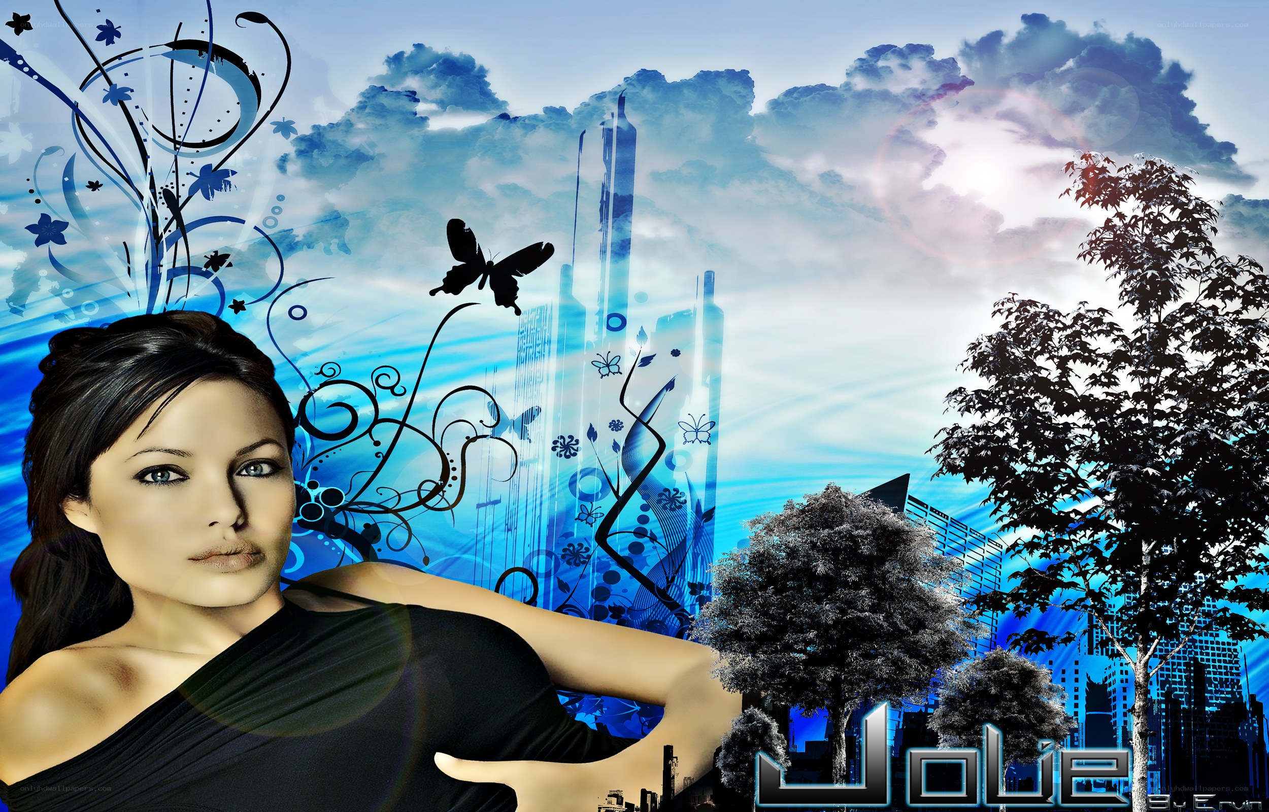 Angelina Jolie digital artwork