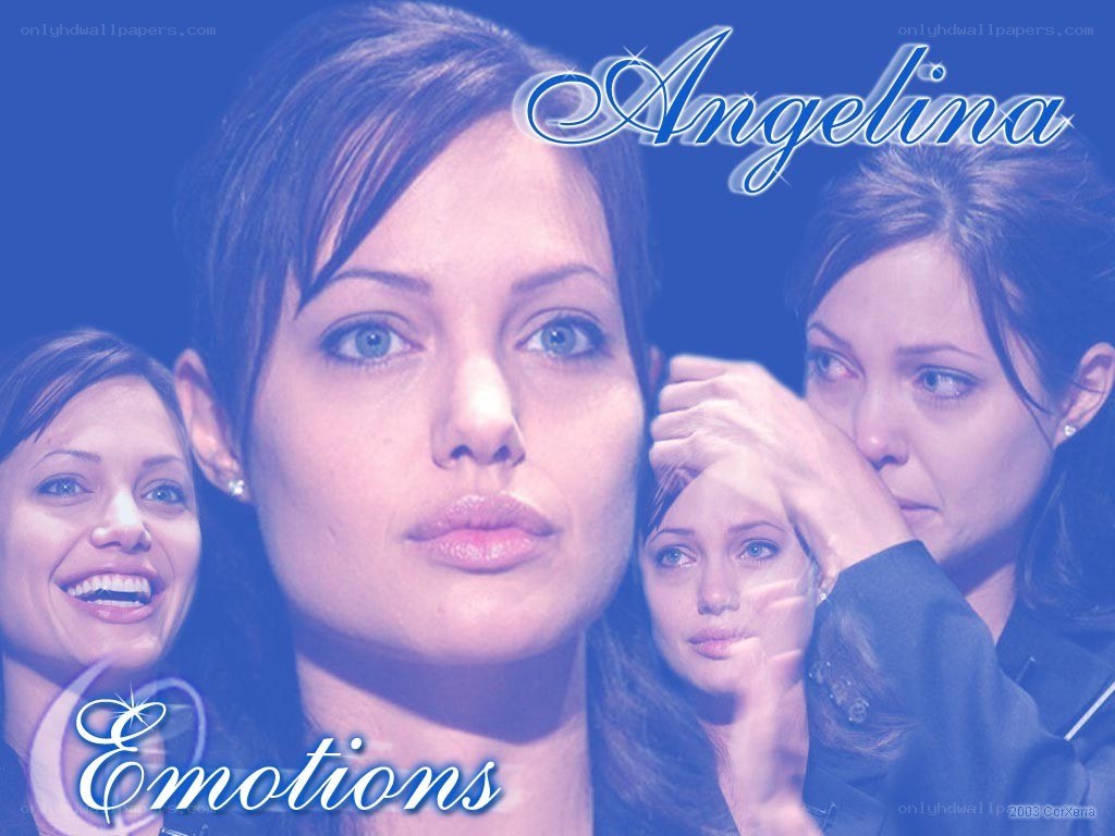 Angelina Jolie emotions collage
