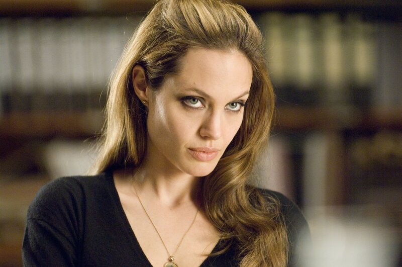 Angelina Jolie in a black top