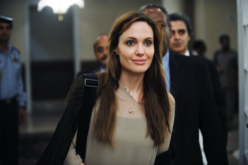 Angelina Jolie in a hallway