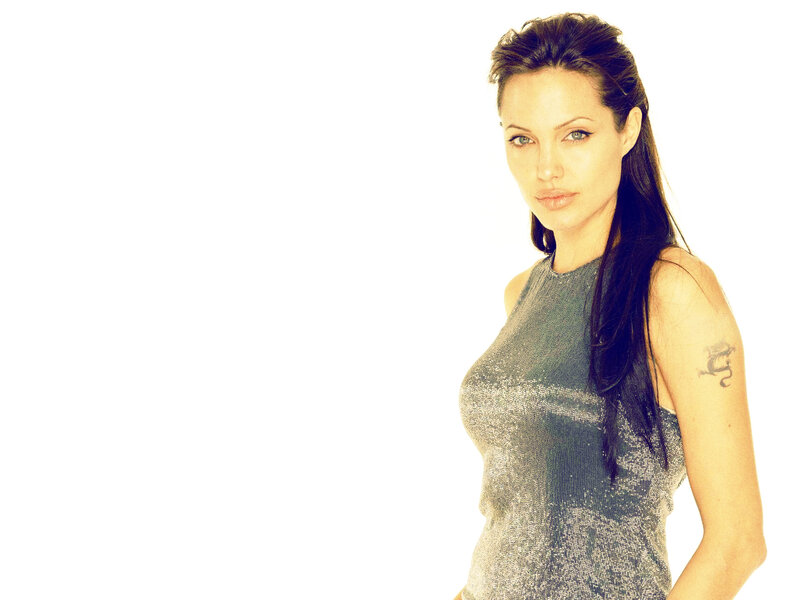 Angelina Jolie in a sparkly top