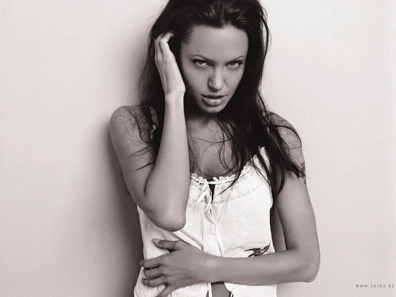 Angelina Jolie in a white top