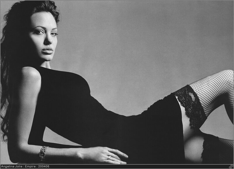 Angelina Jolie in black dress