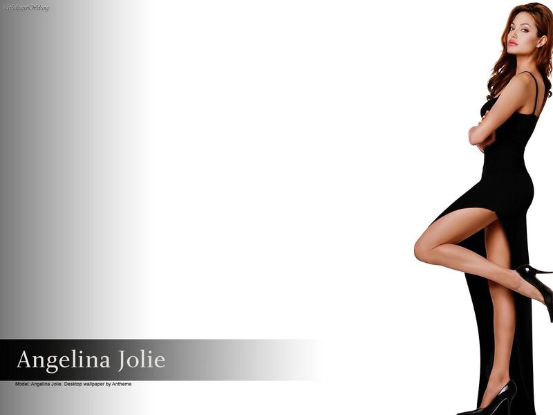 Angelina Jolie in black dress