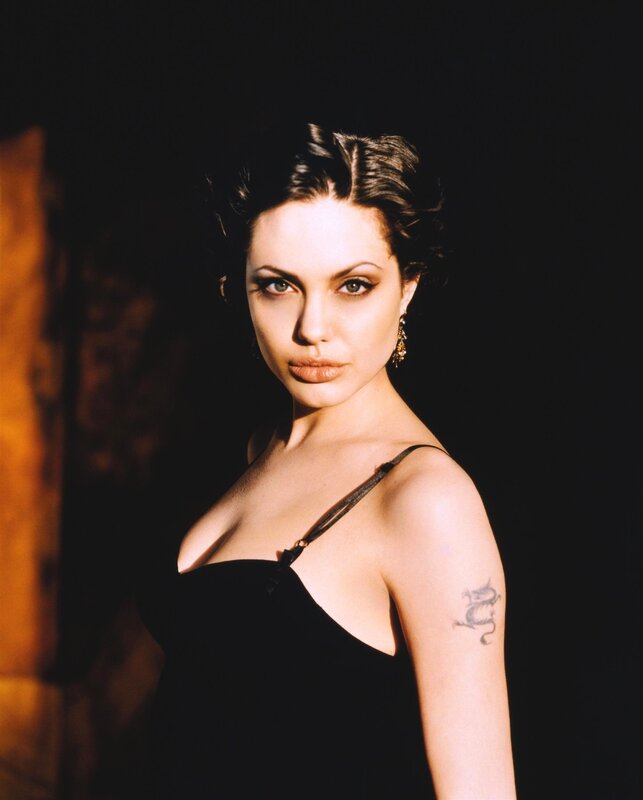Angelina Jolie in black dress