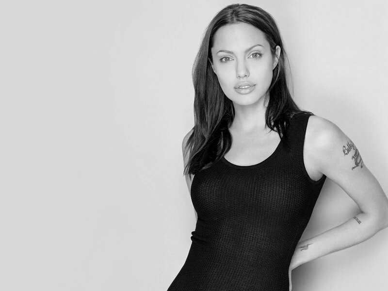 Angelina Jolie in black top