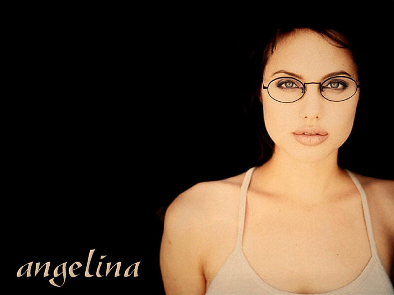 Angelina Jolie in glasses