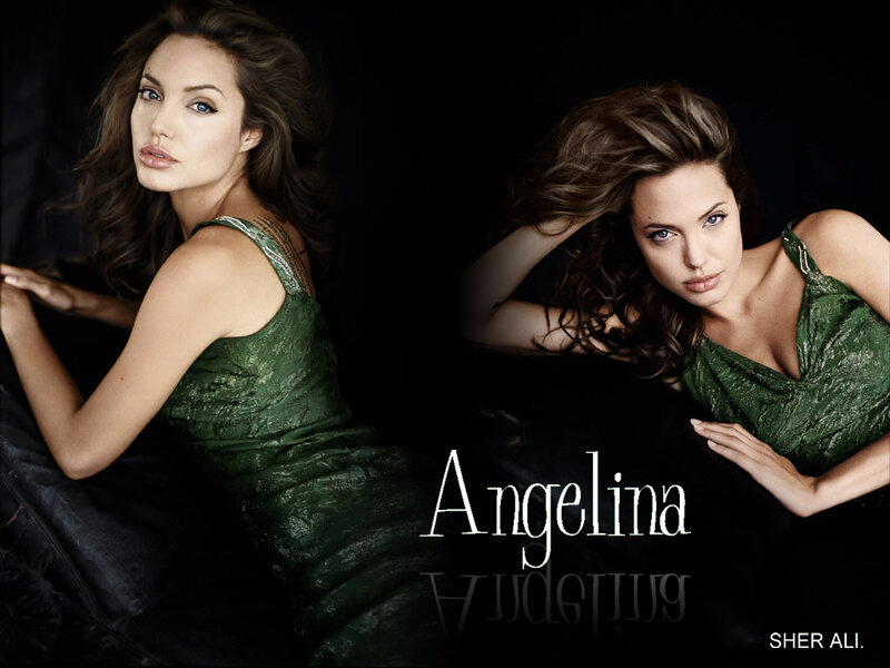 Angelina Jolie in green dress