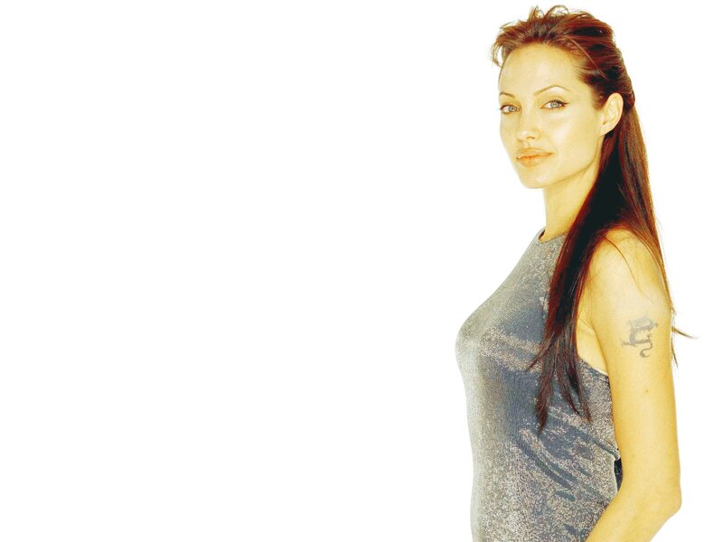 Angelina Jolie in silver dress