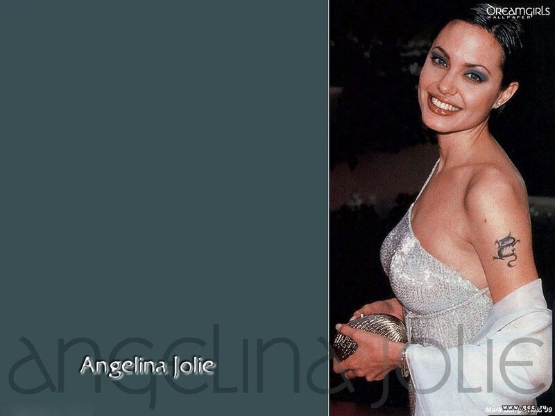 Angelina Jolie in silver dress