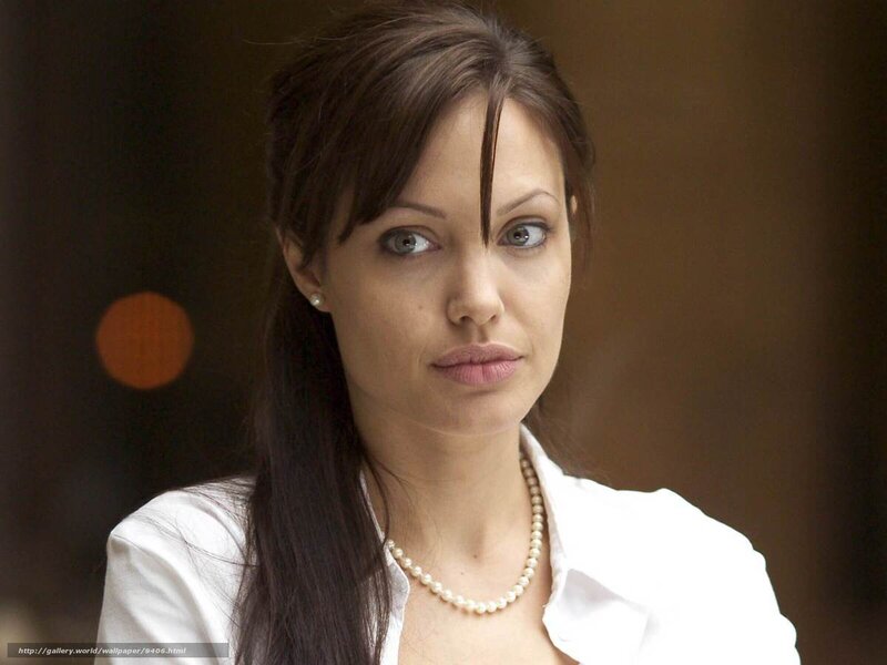 Angelina Jolie in white shirt