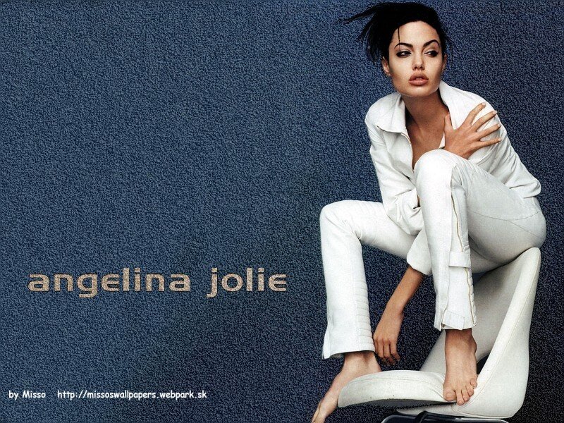Angelina Jolie in white suit
