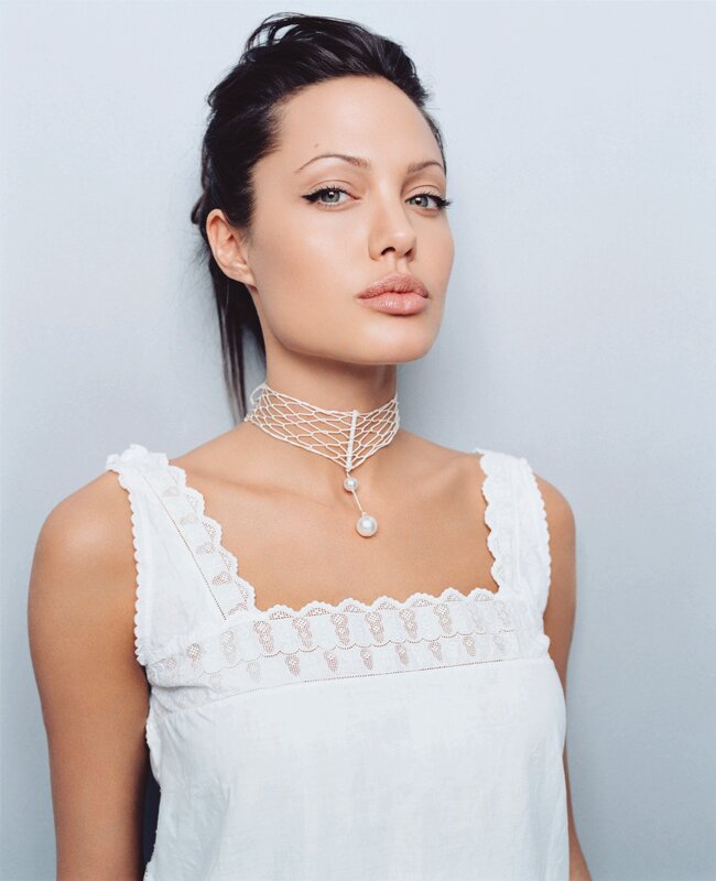 Angelina Jolie in white top