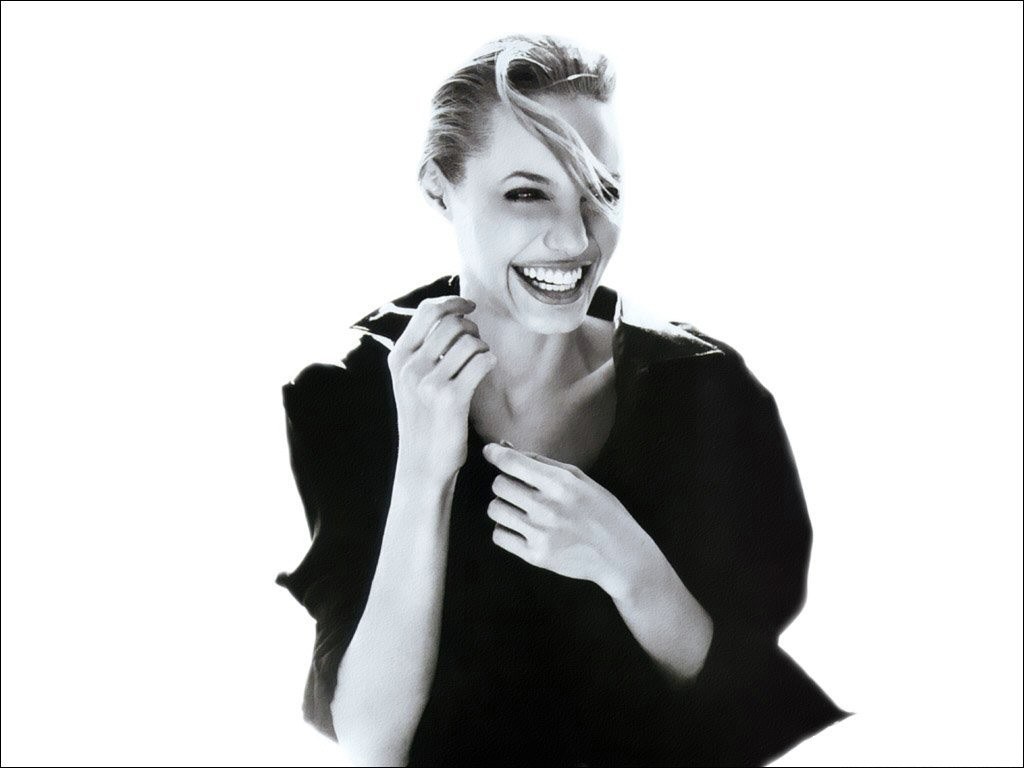 Angelina Jolie laughing