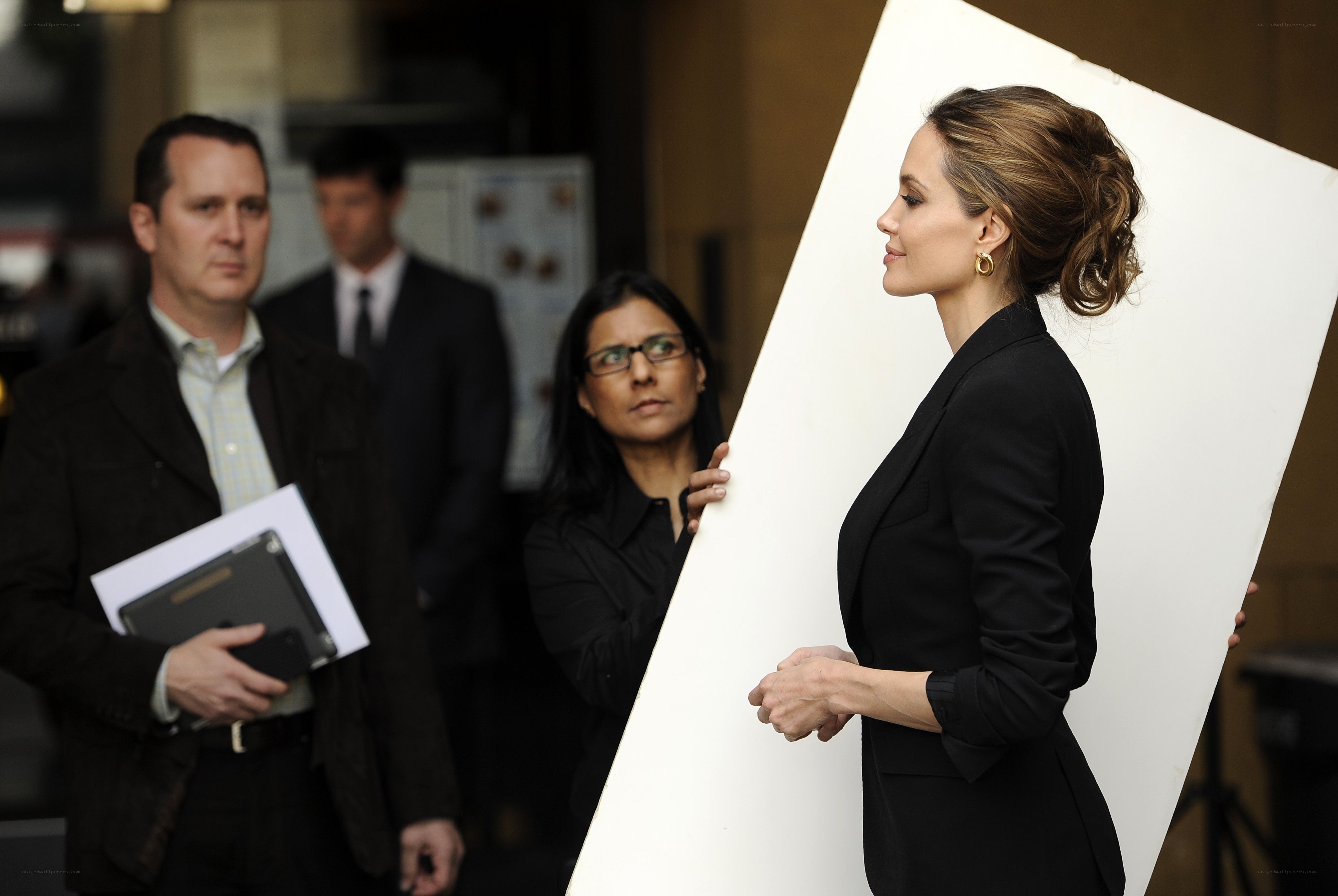 Angelina Jolie on set