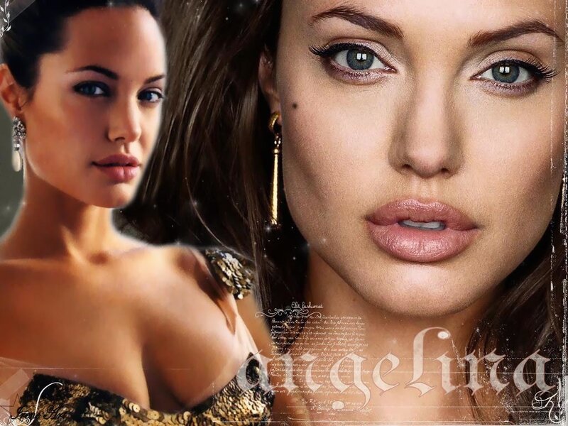 Angelina Jolie portrait collage
