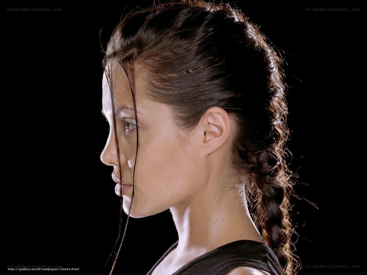 Angelina Jolie profile portrait